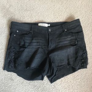 Plus size Black denim jean shorts NEVER WORN